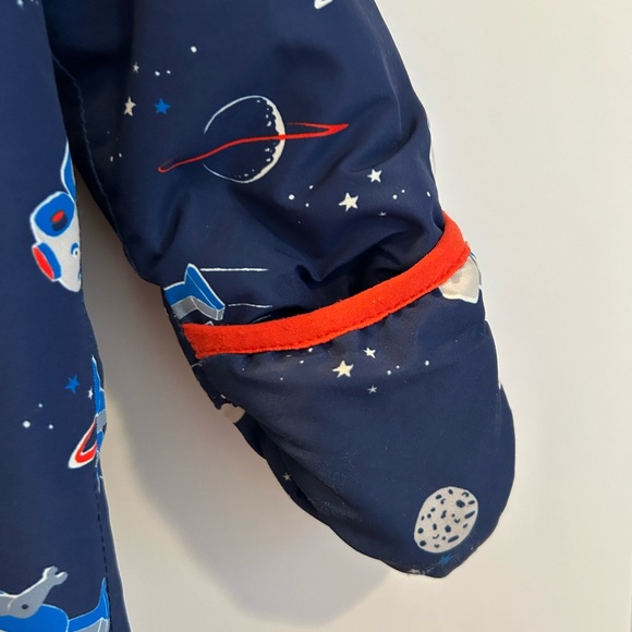 Baby Boden Space-Themed One Piece Snowsuit - Navy - Picture 5 of 9